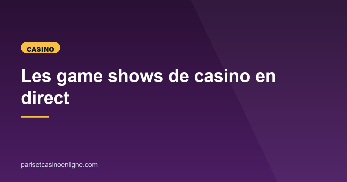 Illustration de l'article consacré aux game shows