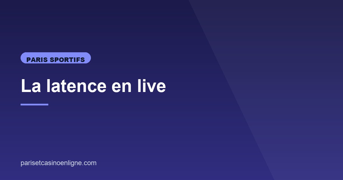 Illustration de l'article consacré à la latence en live