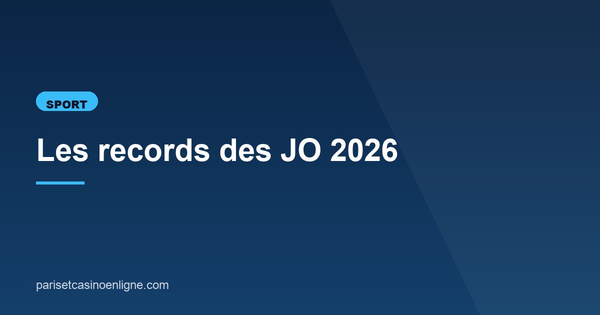 Illustration de l'article consacré aux records des JO 2026